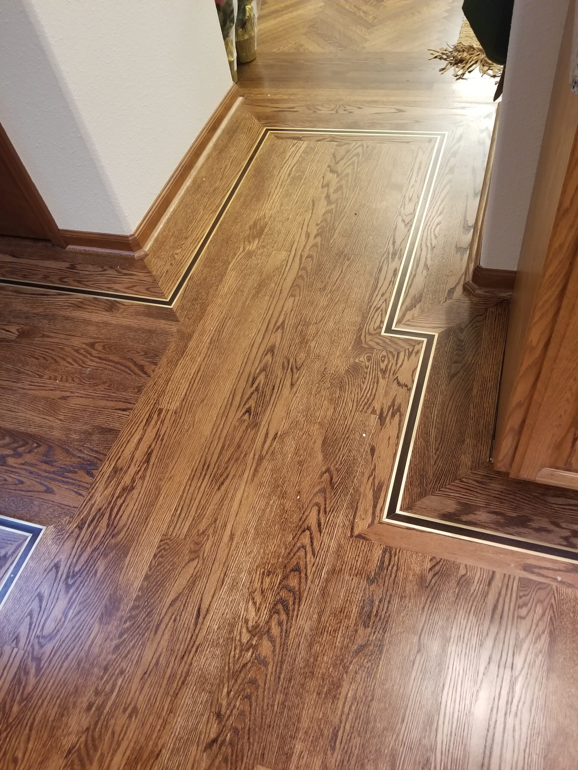 SandedSanded, prepped  and custom stain with gunsmoke royal mahogany with water-based semi-gloss finish to Los Altos hallways and bedrooms. Different view., prepped  and custom stain with gunsmoke royal mahogany with water-based semi-gloss finish to Los Altos hallways and bedrooms. 