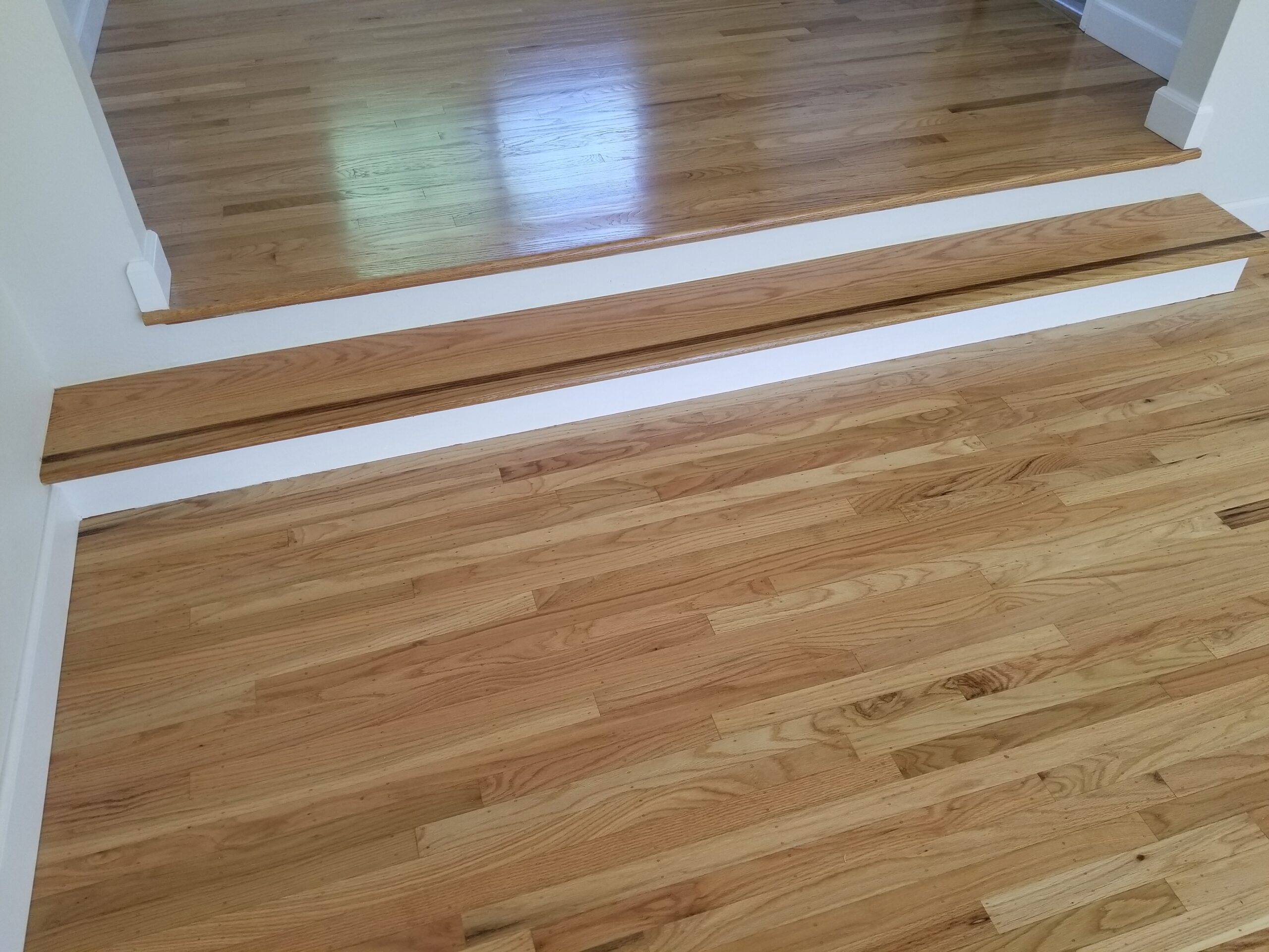 San Jose residential: install beech parquet flooring, with 3 coats of water-base finish, to living room.  